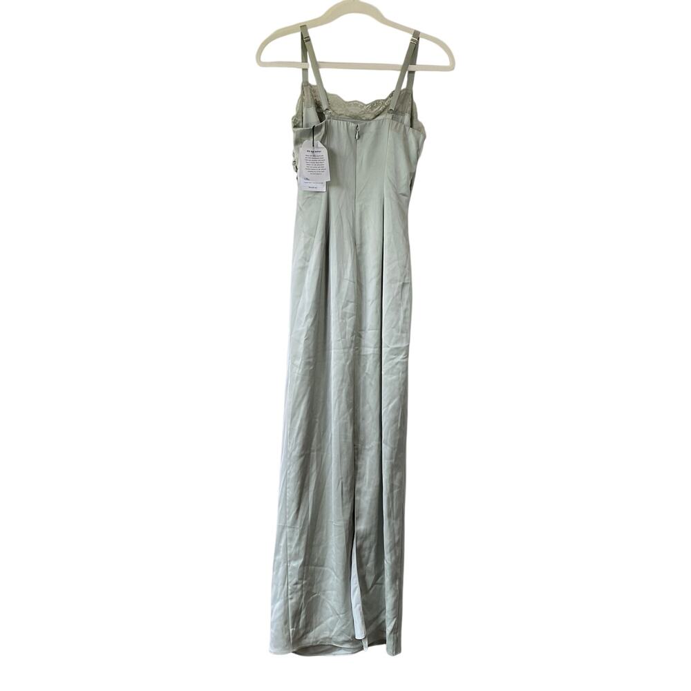 Reformation Vesper Satin Dress Salvia - Picture 6 of 11